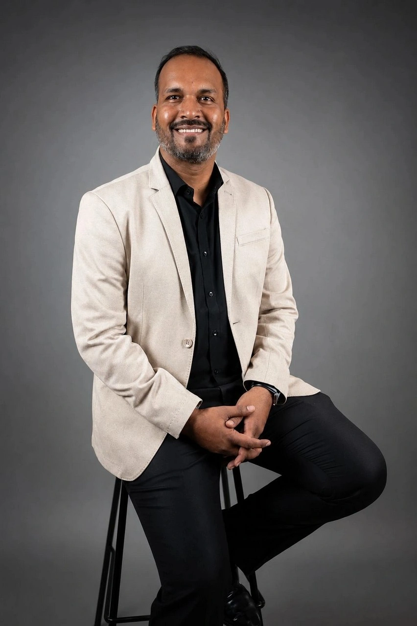 Sunny P Makasare, CVO & Co-Founder of EMRG Solutions and Eventspedia, professional corporate profile photo for the About Us page.